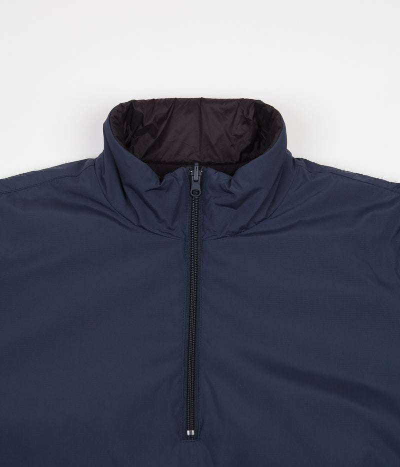 Yardsale Reversible Half-Zip Puffer Jacket in Navy and Black