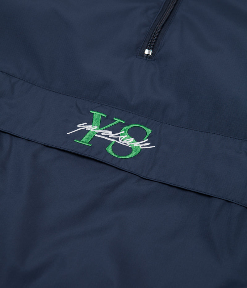 Yardsale Reversible Half-Zip Puffer Jacket in Navy and Black