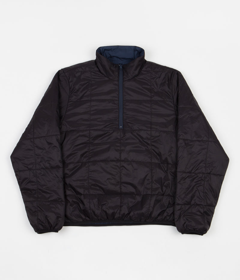 Yardsale Reversible Half-Zip Puffer Jacket in Navy and Black