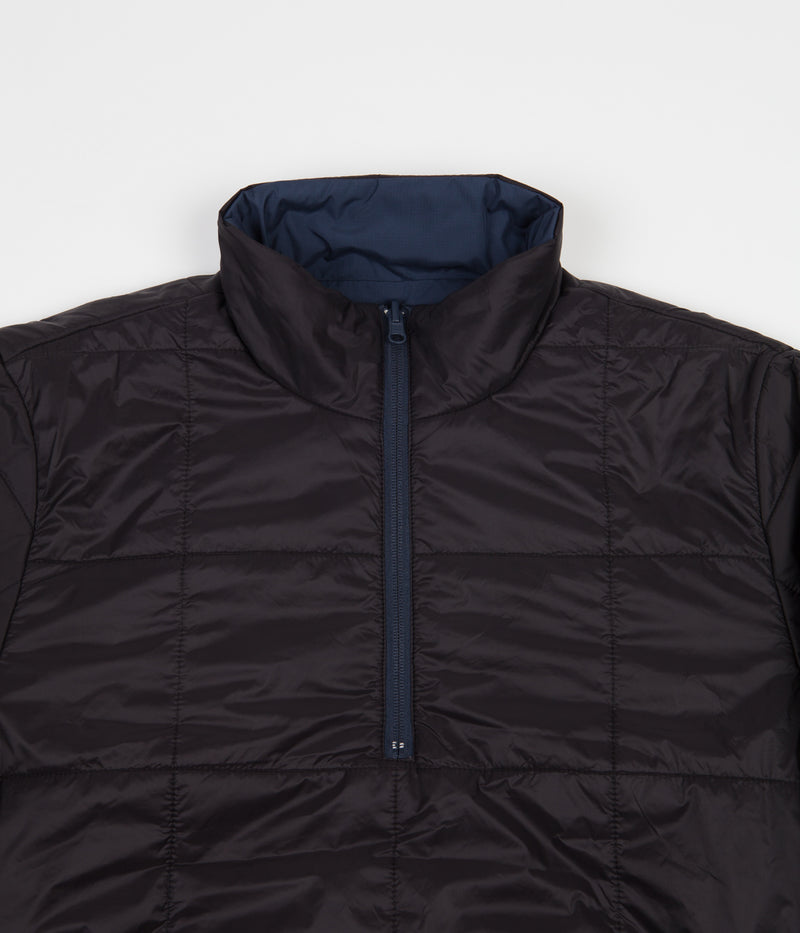 Yardsale Reversible Half-Zip Puffer Jacket in Navy and Black