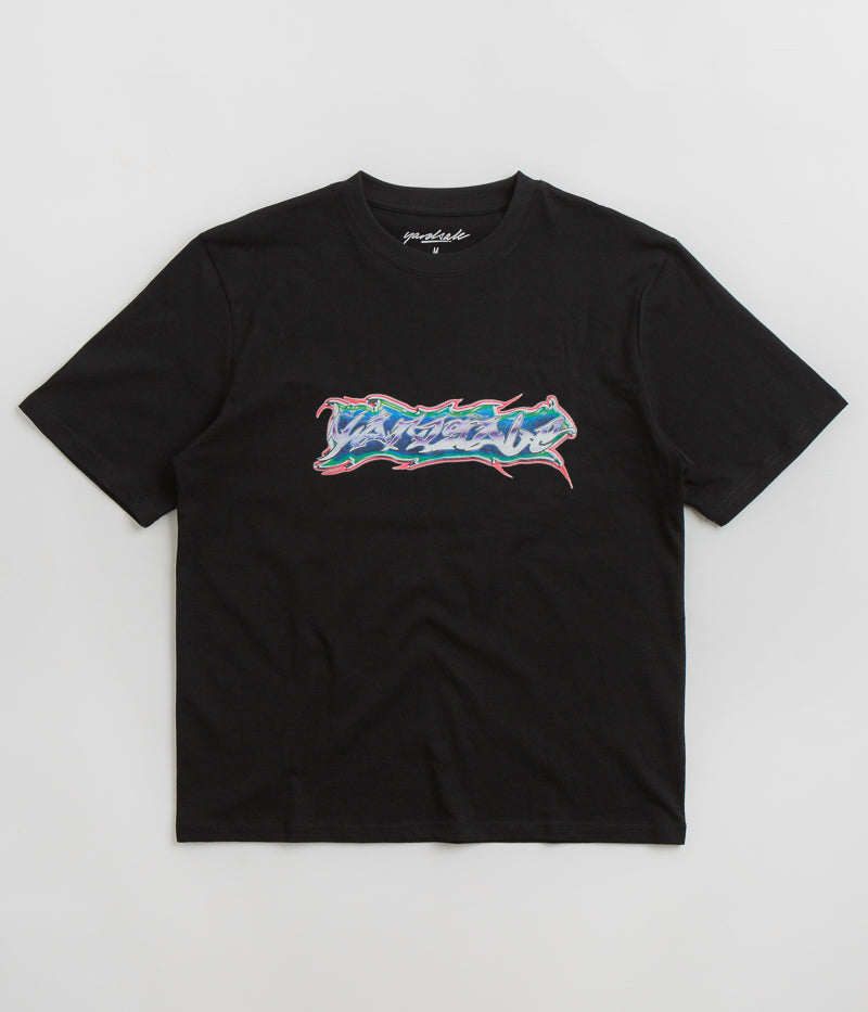 Yardsale Shiny T-Shirt in Black