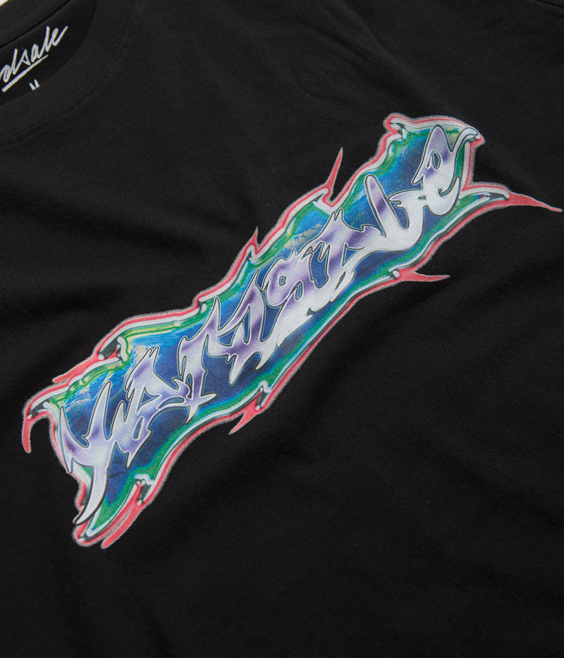 Yardsale Shiny T-Shirt in Black