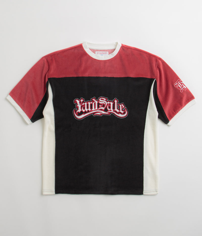 Yardsale Sierra Velour T-Shirt in Black and Red