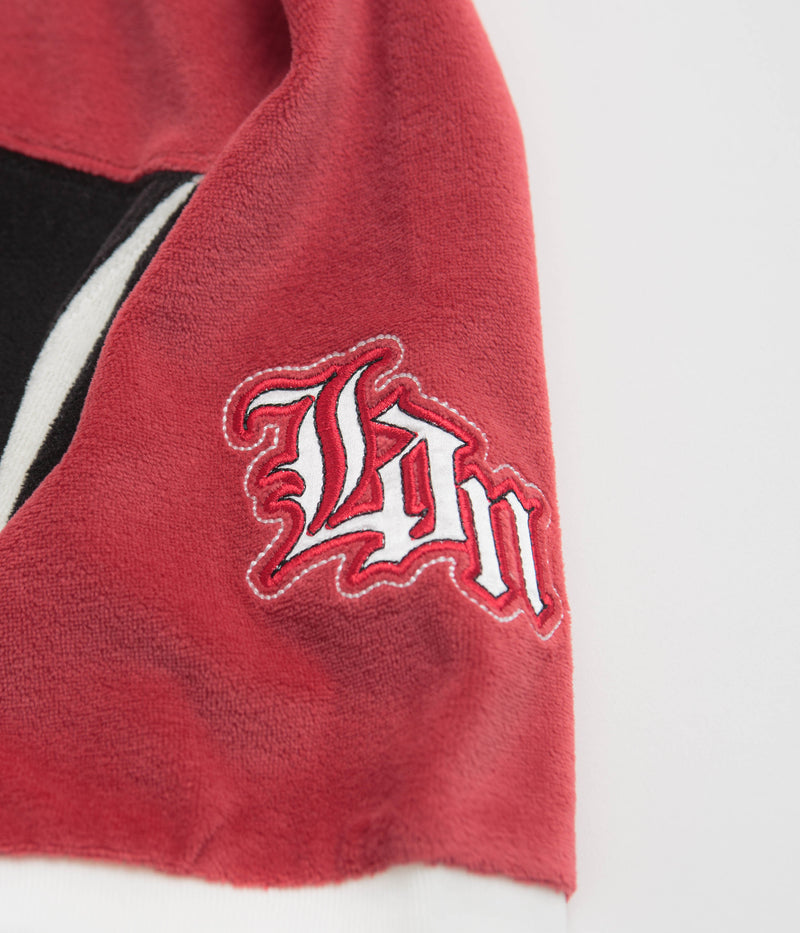 Yardsale Sierra Velour T-Shirt in Black and Red