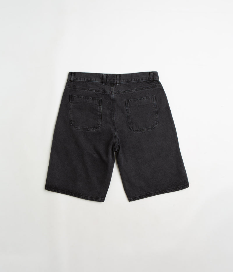 Yardsale Snake Denim Shorts in Black
