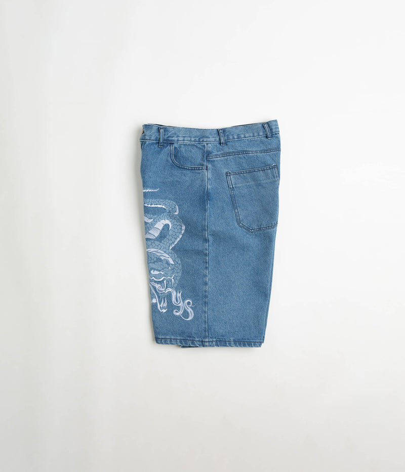 Yardsale Snake Denim Shorts in Denim