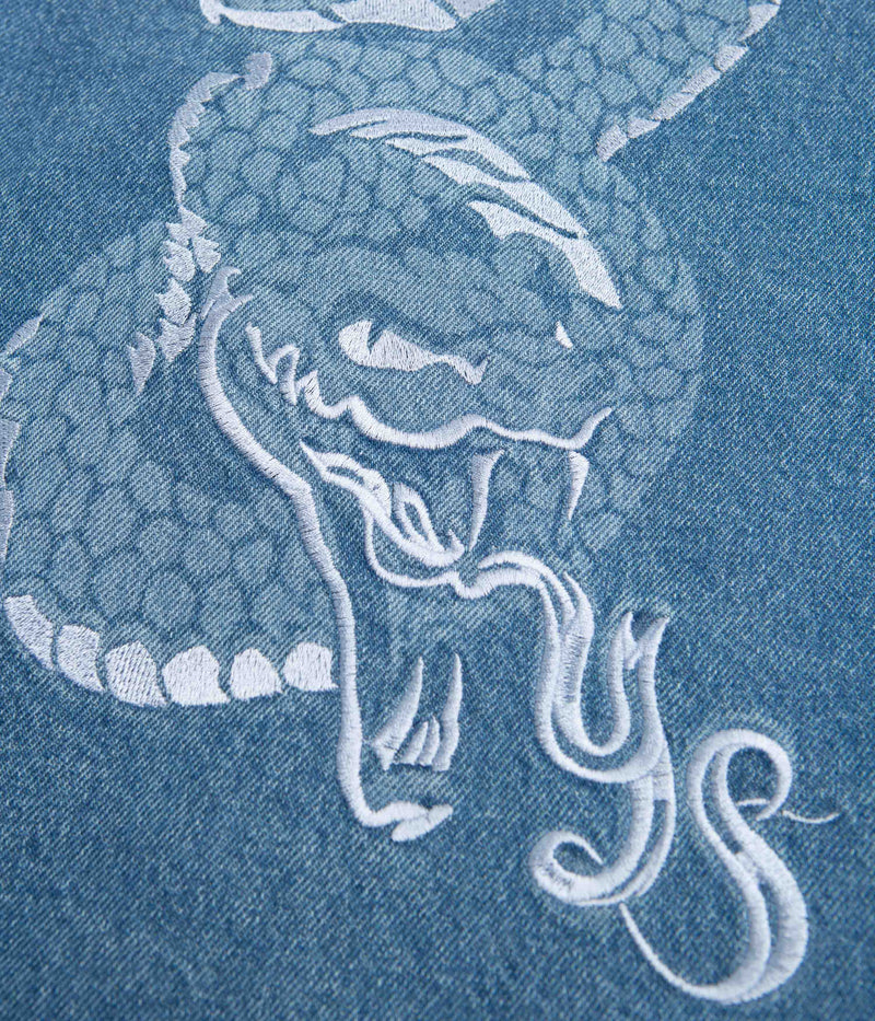 Yardsale Snake Denim Shorts in Denim