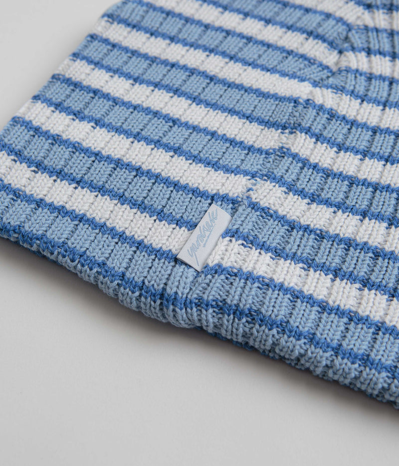 Yardsale Stripe Beanie in Blue and White