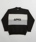 Yardsale Tri Chenille Crewneck Sweatshirt in Black and Stone