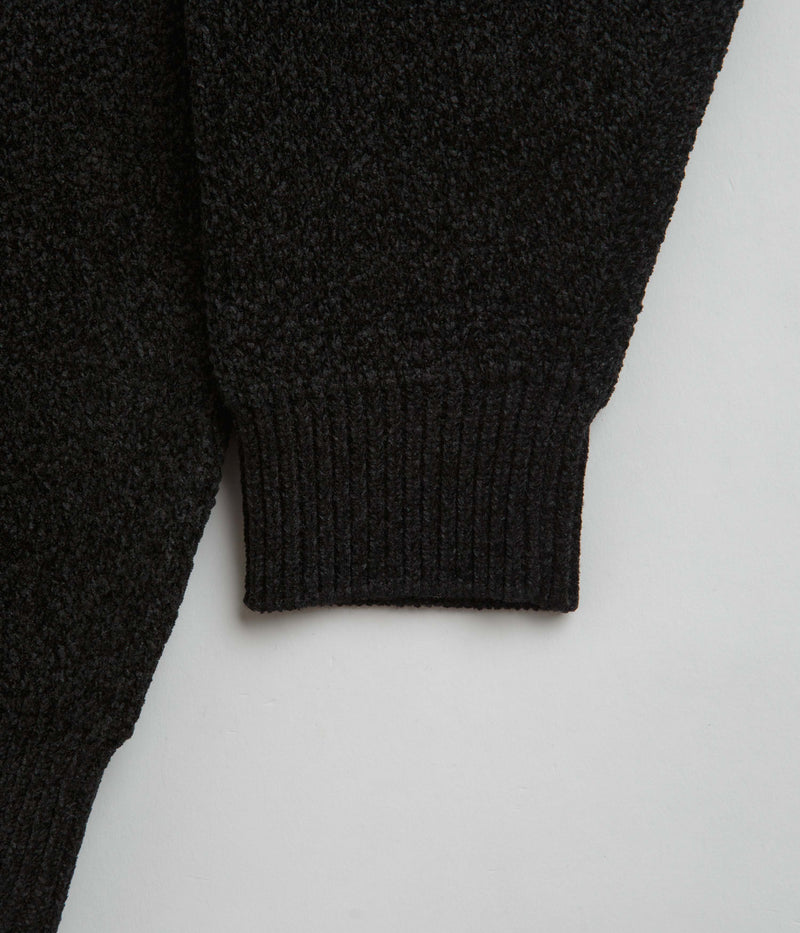 Yardsale Tri Chenille Crewneck Sweatshirt in Black and Stone